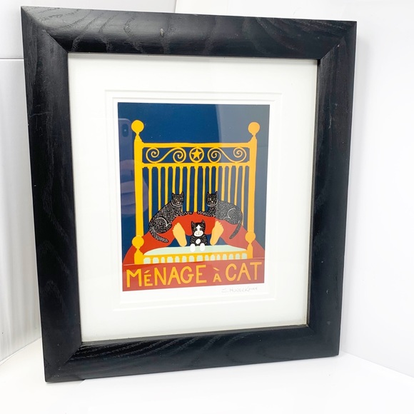 Menage a Cat Framed Art Print by S. Huneck ‘04